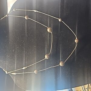 Silver plated costume necklace 20 inch to choker.